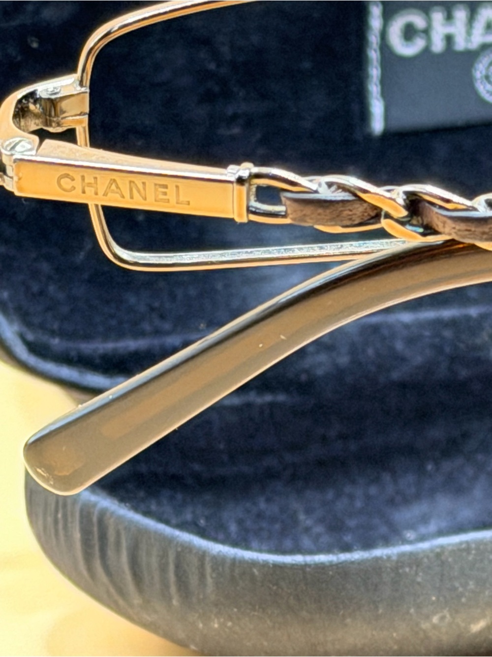 CHANEL Rectangular Metal Rim Eyeglasses - Picture 4 of 8